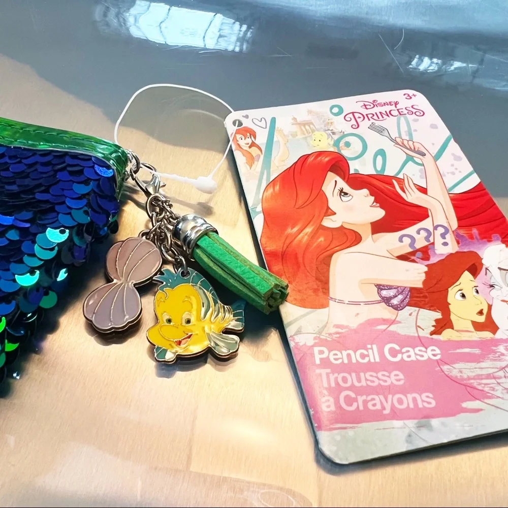 Disney The Little Mermaid Sequins Mermaid Tail Pencil Case